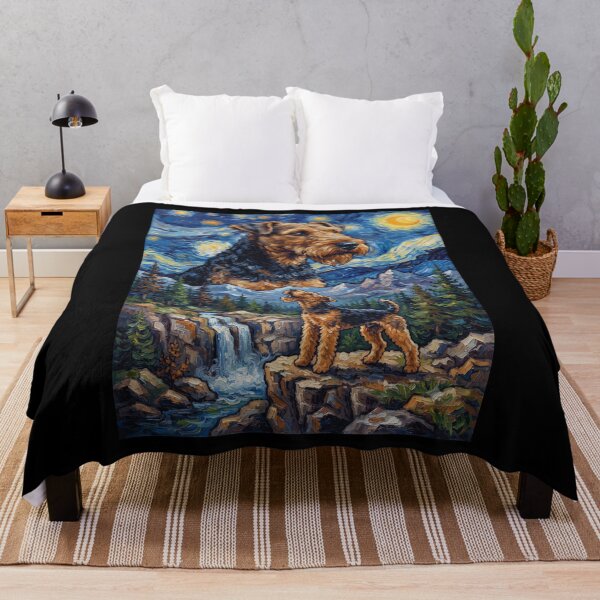 Item preview, Lakeland Terrier Howling Moon Starry Night Van Gogh Art Animal Lover designed and sold by dian-rody-crest.