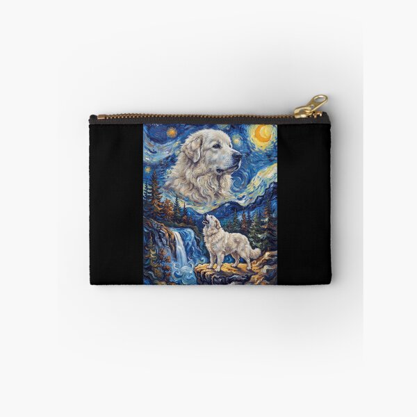 Item preview, Maremma Sheepdog Howling Moon Starry Night Van Gogh Art Animal Lover designed and sold by dian-rody-crest.