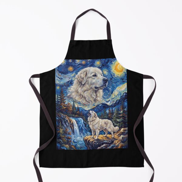 Item preview, Maremma Sheepdog Howling Moon Starry Night Van Gogh Art Animal Lover designed and sold by dian-rody-crest.
