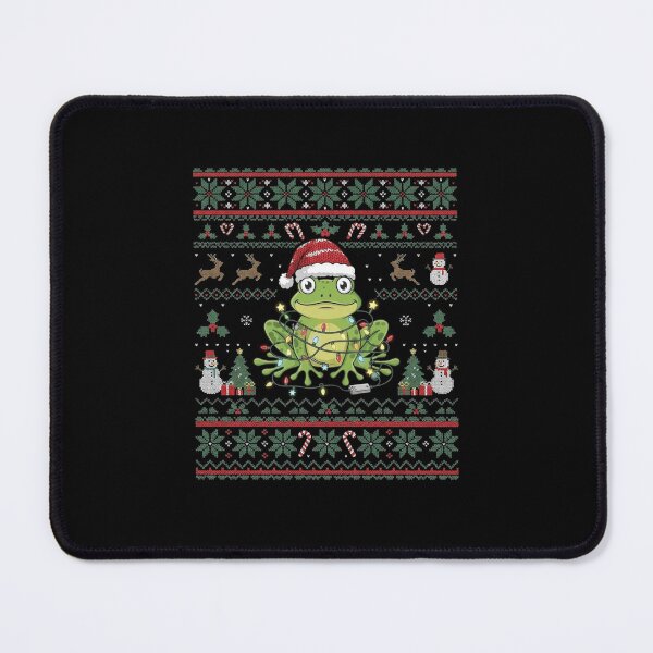 Item preview, Cute Christmas Frog Ugly Sweater Pattern Holiday Design designed and sold by MiALopezArt.