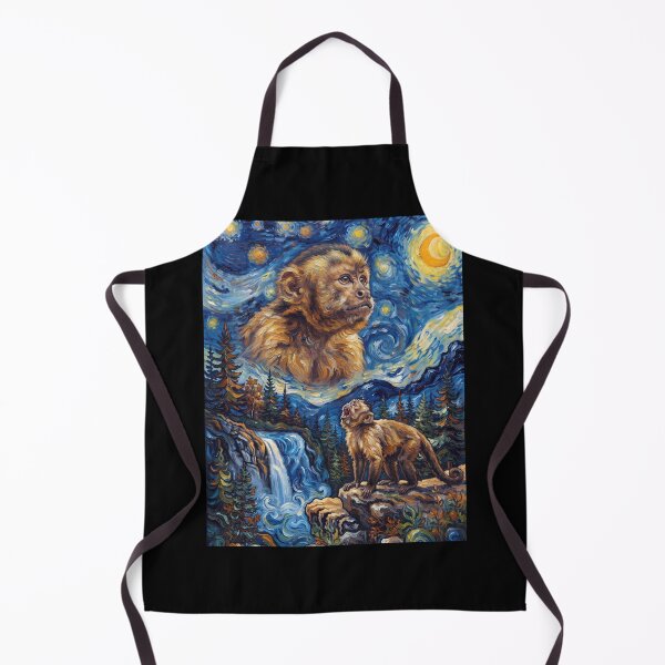 Item preview, Monkey Howling Moon Starry Night Van Gogh Art Animal Lover designed and sold by dian-rody-crest.
