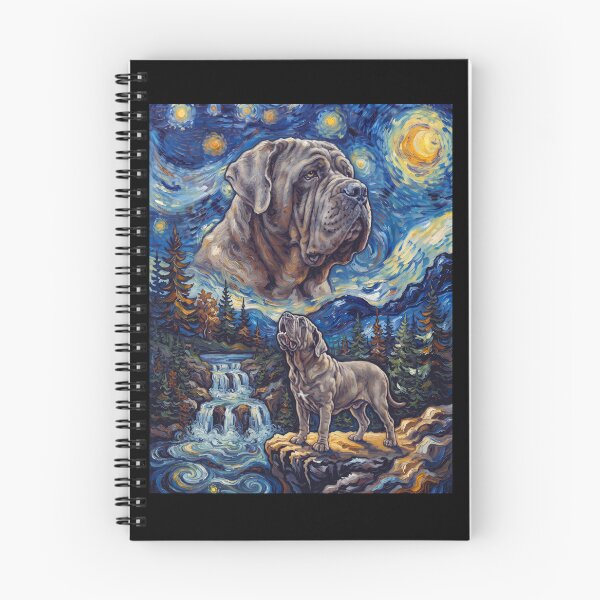 Item preview, Neapolitan Mastiff Howling Moon Starry Night Van Gogh Art Animal Lover designed and sold by dian-rody-crest.