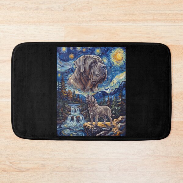 Item preview, Neapolitan Mastiff Howling Moon Starry Night Van Gogh Art Animal Lover designed and sold by dian-rody-crest.
