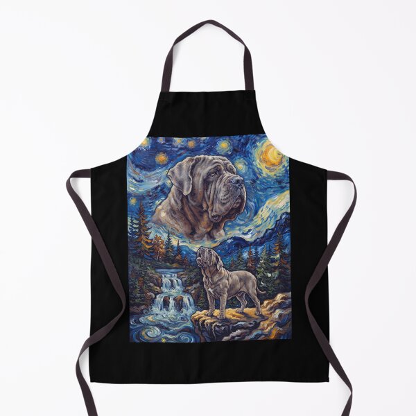 Item preview, Neapolitan Mastiff Howling Moon Starry Night Van Gogh Art Animal Lover designed and sold by dian-rody-crest.