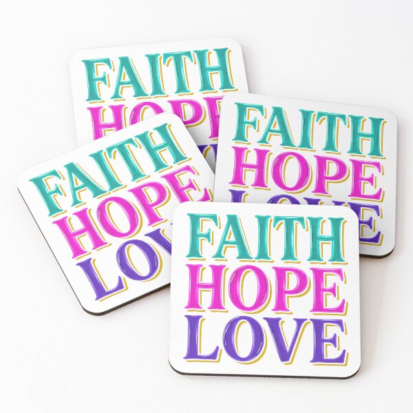 Item preview, Faith Hope Love Vintage Retro Graphic Stack designed and sold by IrisByJoVon.