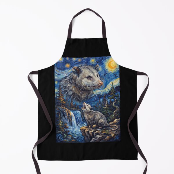 Item preview, Opossum Howling Moon Starry Night Van Gogh Art Animal Lover designed and sold by dian-rody-crest.