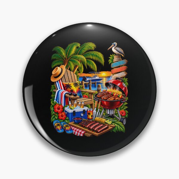 Item preview, Tropical Waterside Barbecue Party Vacation Fun designed and sold by fungear.