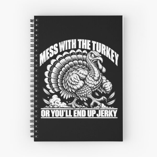 Item preview, Mess With The Turkey Or You'll End Up Jerky Shirt, Funny Rhyming Thanksgiving Tee, Sarcastic Fall Holiday Graphic Sticker designed and sold by PRINYOS.