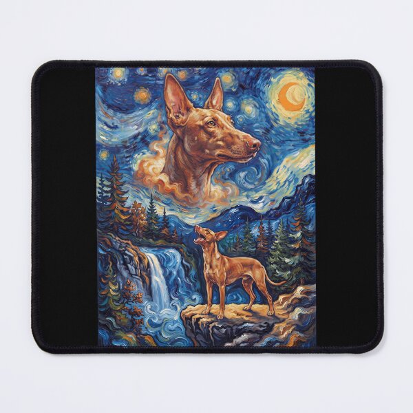 Item preview, Pharaoh Hound Howling Moon Starry Night Van Gogh Art Animal Lover designed and sold by dian-rody-crest.