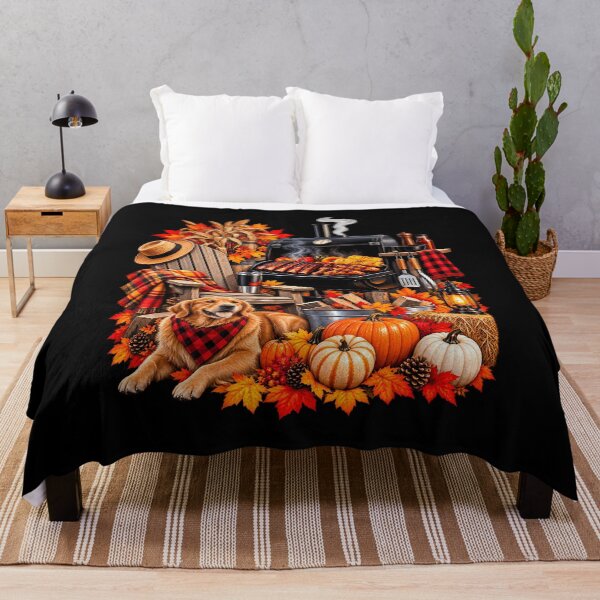 Item preview, Friendly Dog Barbecue Fall Leaves Gathering designed and sold by fungear.