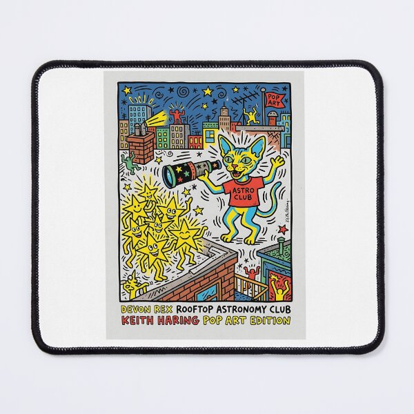 Item preview, Devon Rex Rooftop Astronomer designed and sold by PictoVibe.