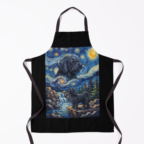 Item preview, Puli Howling Moon Starry Night Van Gogh Art Animal Lover designed and sold by dian-rody-crest.