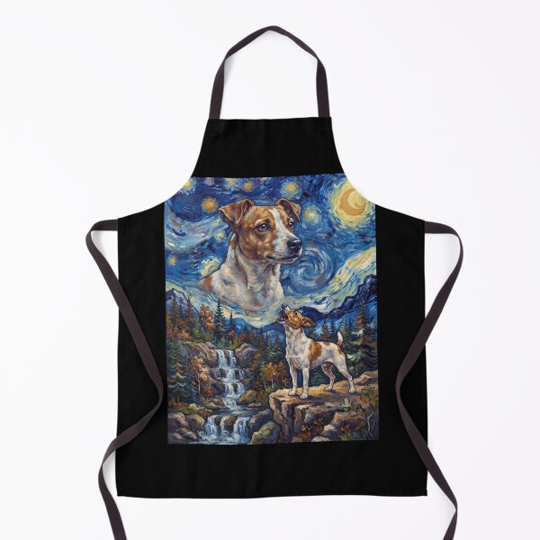 Item preview, Rat Terrier Howling Moon Starry Night Van Gogh Art Animal Lover designed and sold by dian-rody-crest.