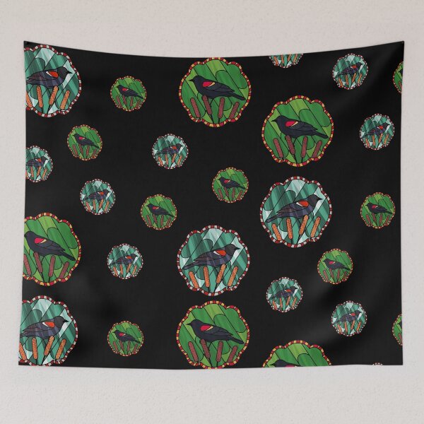 Item preview, Blackbirds, Red and Tri designed and sold by SazukasSundries.