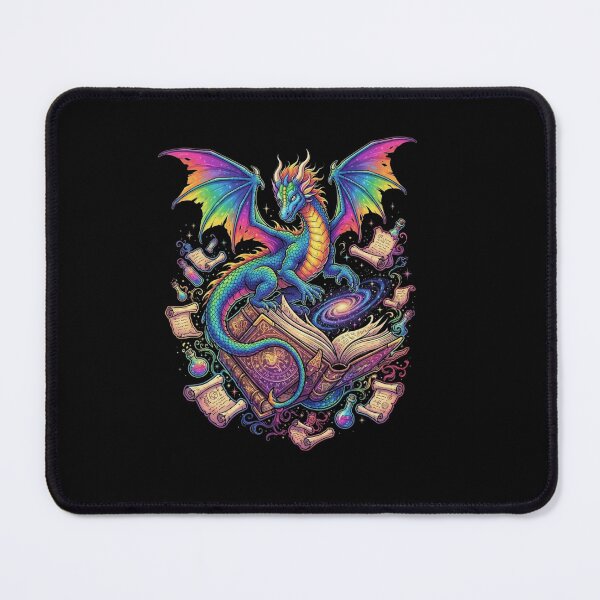 Item preview, Magical Library Bookish Dragon Fantasy Cosmos Magical World designed and sold by Ostericaimusa.