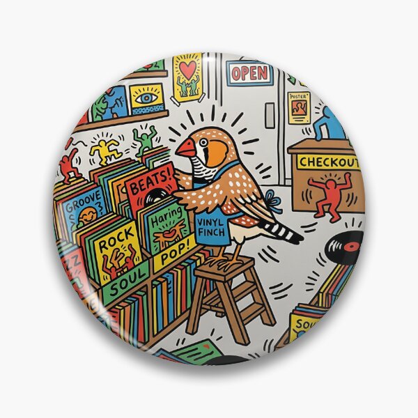 Item preview, Zebra Finch Record Clerk designed and sold by PictoVibe.