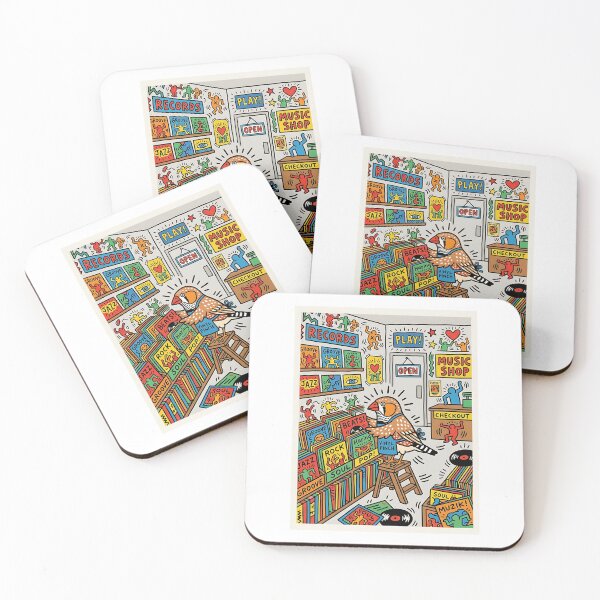 Item preview, Zebra Finch Record Clerk designed and sold by PictoVibe.