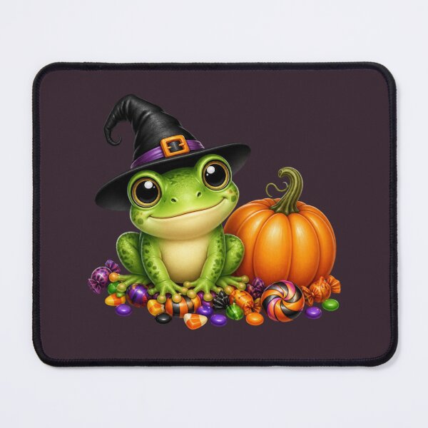 Item preview, Frog- Cute Halloween Frog with Pumpkin Witch Hat- Spooky Season designed and sold by All About DigiCraft by Fedelina.