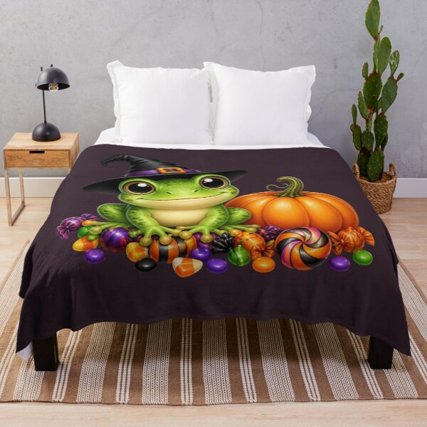 Item preview, Frog- Cute Halloween Frog with Pumpkin Witch Hat- Spooky Season designed and sold by All About DigiCraft by Fedelina.