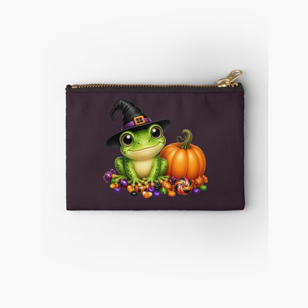 Item preview, Frog- Cute Halloween Frog with Pumpkin Witch Hat- Spooky Season designed and sold by All About DigiCraft by Fedelina.