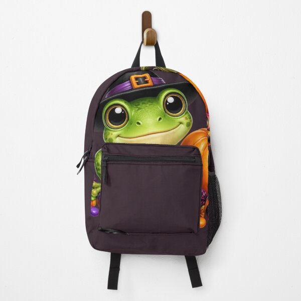 Item preview, Frog- Cute Halloween Frog with Pumpkin Witch Hat- Spooky Season designed and sold by All About DigiCraft by Fedelina.