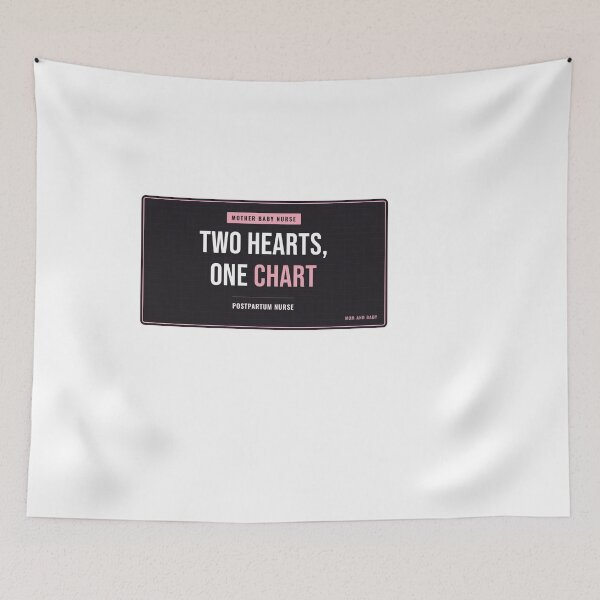 Item preview, Two Hearts, One Chart Postpartum Nurse designed and sold by SlowMadeShelf.
