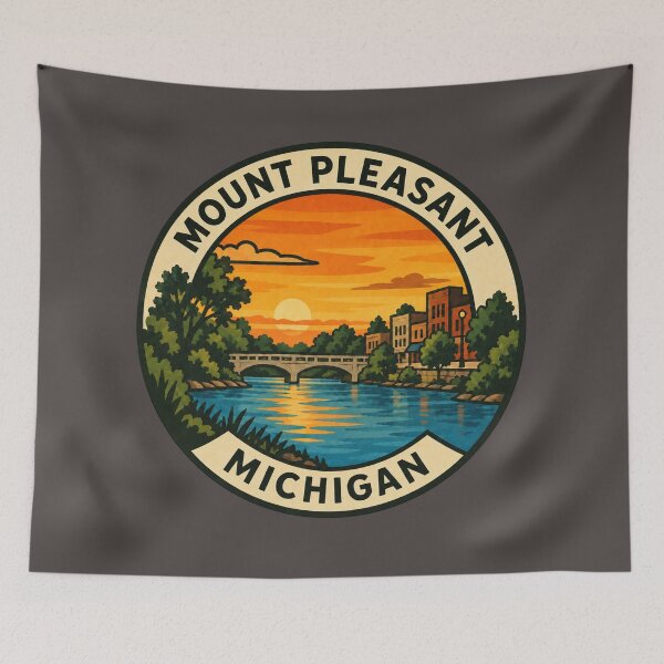 Item preview, Mount Pleasant Michigan Vintage Hometown Travel Badge designed and sold by American Travels.