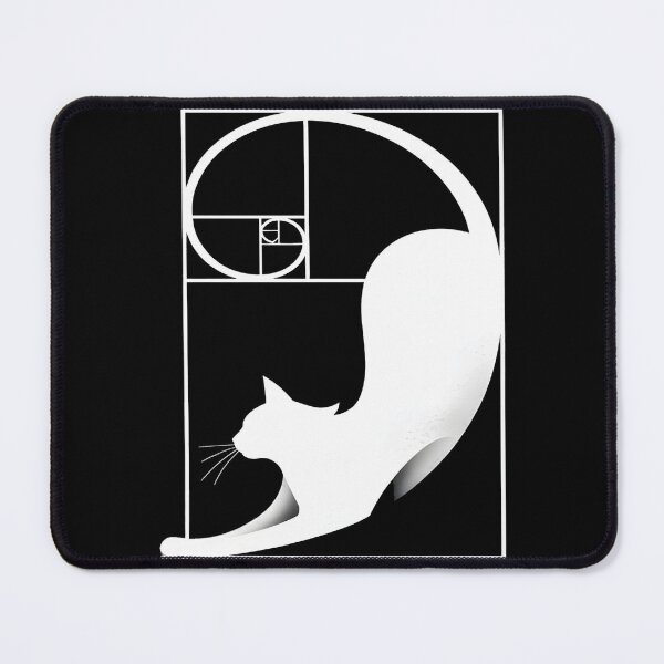 Item preview, Cat Fibonacci Spiral Sacred Geometry Ratio designed and sold by MissAshtyn.
