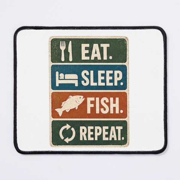Item preview, Eat Sleep Fish Repeat designed and sold by StrongEpic.