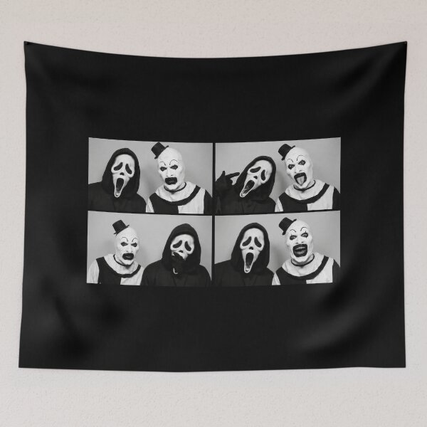Item preview, Art The Clown & Ghostface Vintage Photo Booth Horror Crossover designed and sold by TrevionYoster.