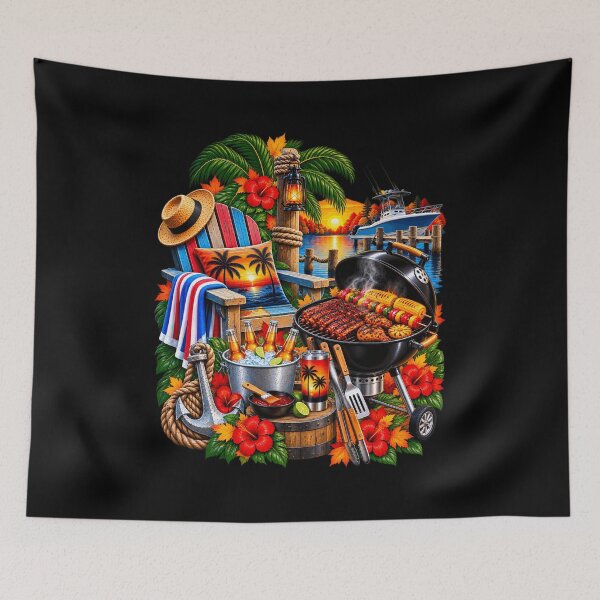 Item preview, Tropical Barbecue Cookout Water Evening designed and sold by fungear.