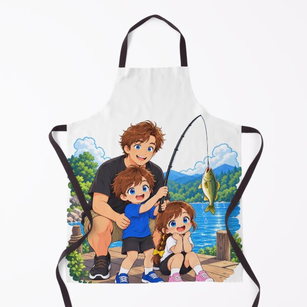 Item preview, Kenzie Family Fishing Day Cartoon Character Design designed and sold by Kenzie & Co.