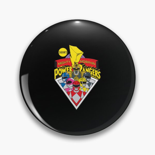 Item preview, Mighty Morphin Power Rangers Retro Logo Shield designed and sold by Katherynathsd.