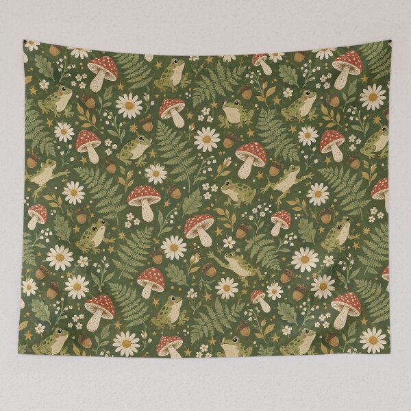 Item preview, Vintage Frogs Mushrooms and Forest Botanicals Seamless Pattern designed and sold by WangAew.