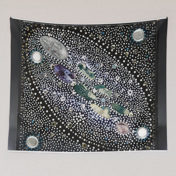 Item preview, Constelación y hábitat hidroespacial - 1980 designed and sold by NeonCanvasDream.