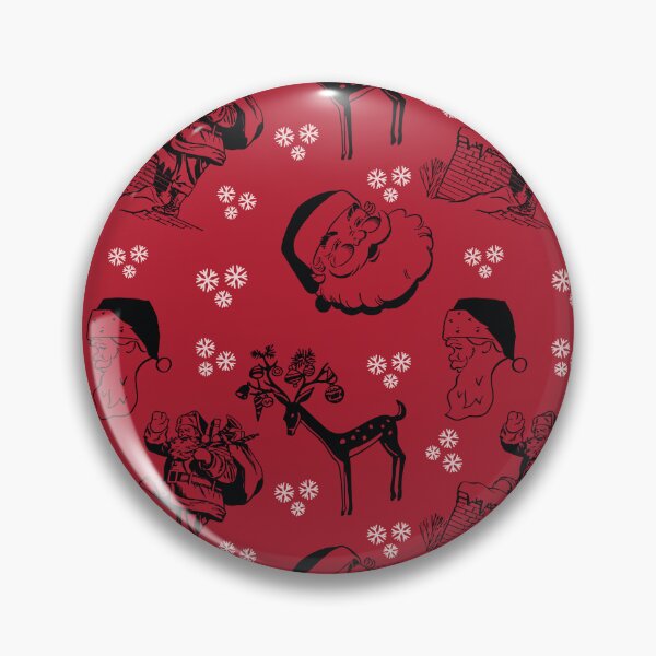 Item preview, Vintage Santa Claus & Reindeer Seamless Christmas Pattern on Red designed and sold by VibranPalette.