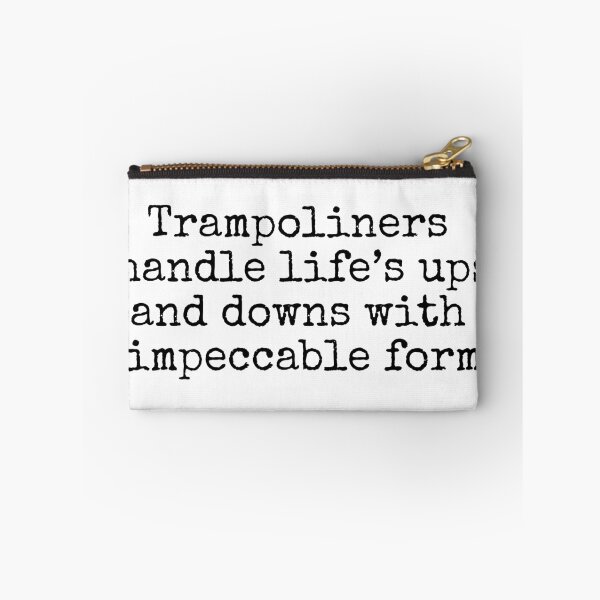 Item preview, Trampoline gymnast humor with ups and downs quote designed and sold by MuggyandMo.