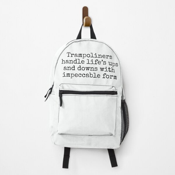Item preview, Trampoline gymnast humor with ups and downs quote designed and sold by MuggyandMo.