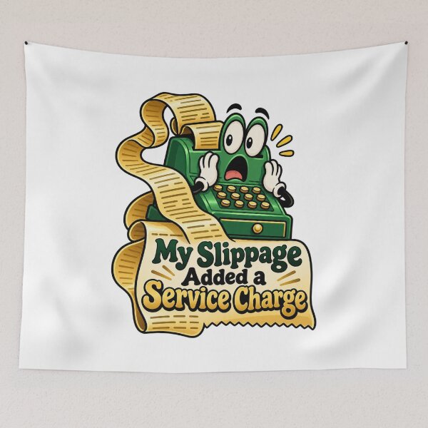 Item preview, Slippage Service Charge Funny Market Cartoon designed and sold by Bikivuno.