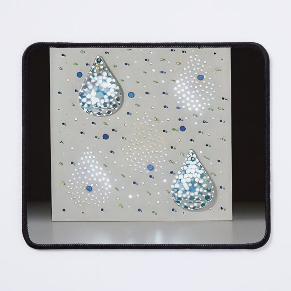 Item preview, Lumínica con dos gotas composición con gotas de agua - 1970 designed and sold by NeonCanvasDream.