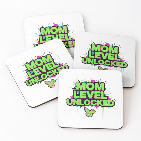 Item preview, Mom Level Unlocked Glitch Art Tee designed and sold by Kristytryusring.
