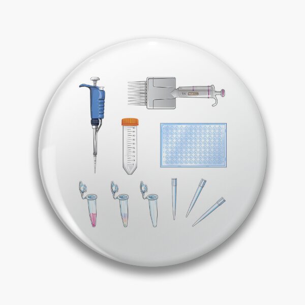 Item preview, Pcr Dna Electrophoresis Gel Sticker Set 2 - Pipette Multichannel Reaction Tubes Microplate Tips designed and sold by gulouonneyi.