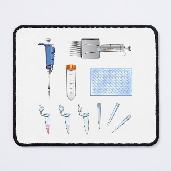 Item preview, Pcr Dna Electrophoresis Gel Sticker Set 2 - Pipette Multichannel Reaction Tubes Microplate Tips designed and sold by gulouonneyi.