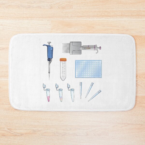 Item preview, Pcr Dna Electrophoresis Gel Sticker Set 2 - Pipette Multichannel Reaction Tubes Microplate Tips designed and sold by gulouonneyi.