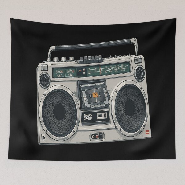 Item preview, Sharp Boombox Vintage designed and sold by DebellismyrArts.