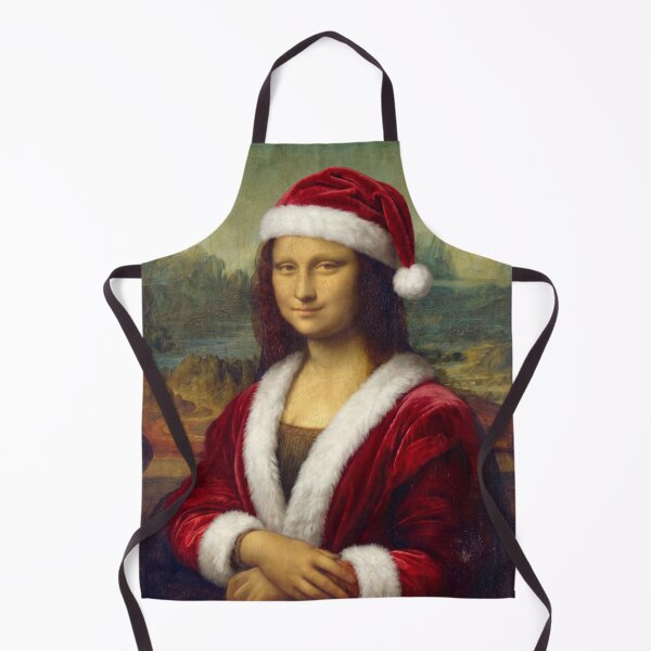 Item preview, Santa Mona Lisa - Festive Christmas Art Parody designed and sold by ShabanMerch⭐⭐⭐.