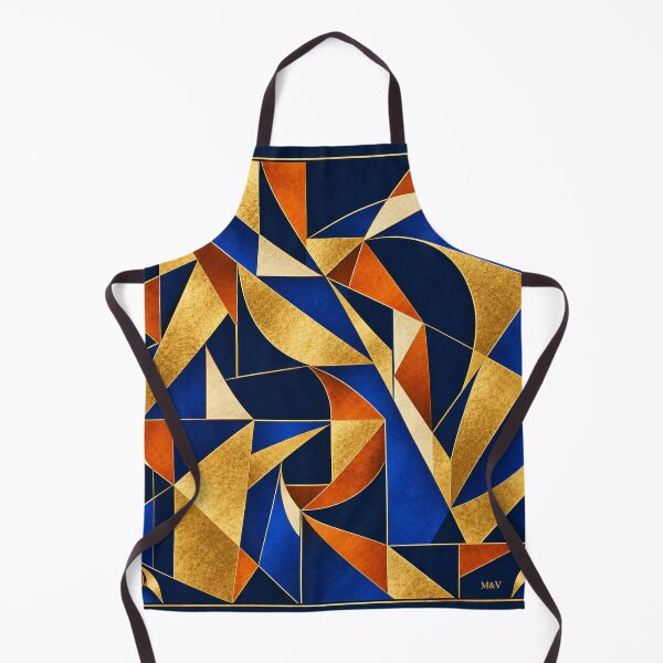 Item preview, Golden Blue Geometric Abstract Art designed and sold by Qenlo.
