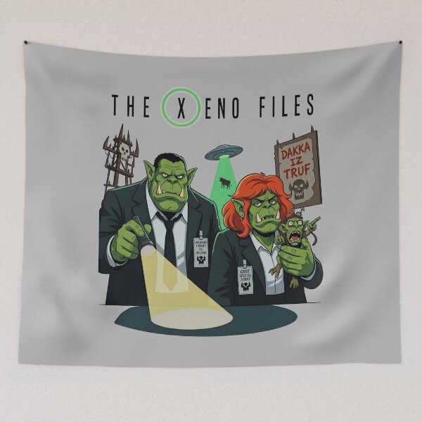 Item preview, The Xeno Files – Warhammer 40k Ork X-Files Parody Graphic Tee designed and sold by BravenBold.