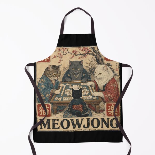 Item preview, Meowjong Cats Playing Game Art designed and sold by Clahristiansen.