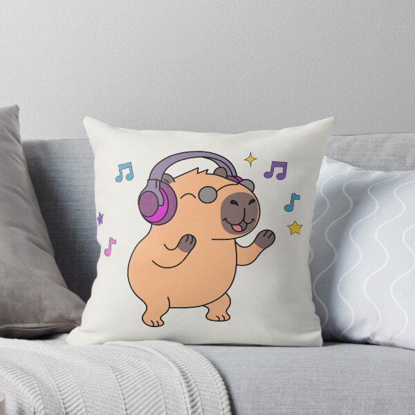 Item preview, Cute Dancing Capybara with Headphones Weekend Vibes designed and sold by Chonkibao.